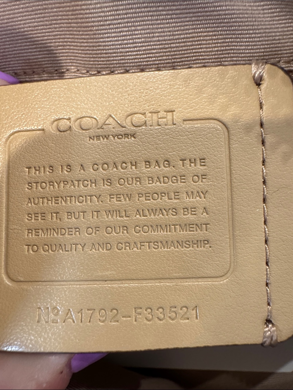 Coach Pebble Leather Shoulder Bag in Light Tan with Floral Scarf - Picture 10 of 15
